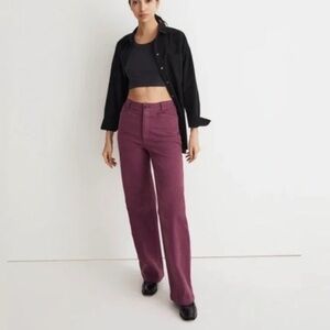 MADEWELL EMMETT WIDE LEG PANT GARMENT DYED EDITION IRIS BLOOM
